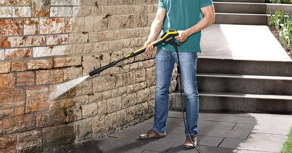 Nettoyage de mur haute pression